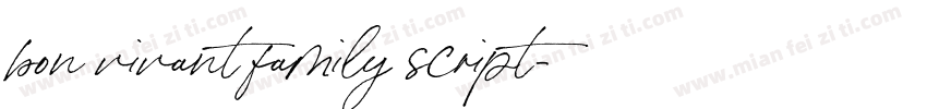 bon vivant family script字体转换